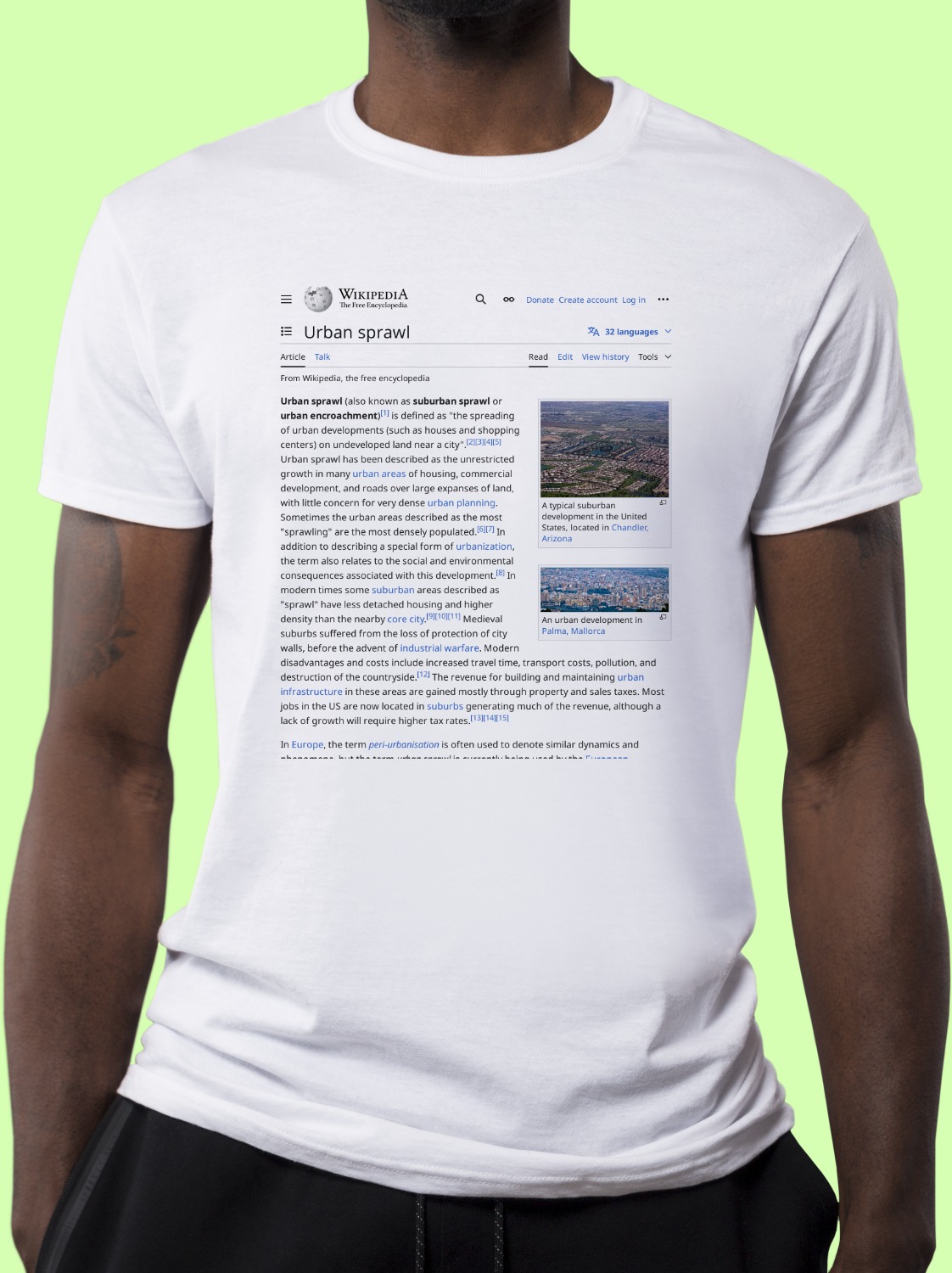 Urban_Sprawl Wikipedia Shirt