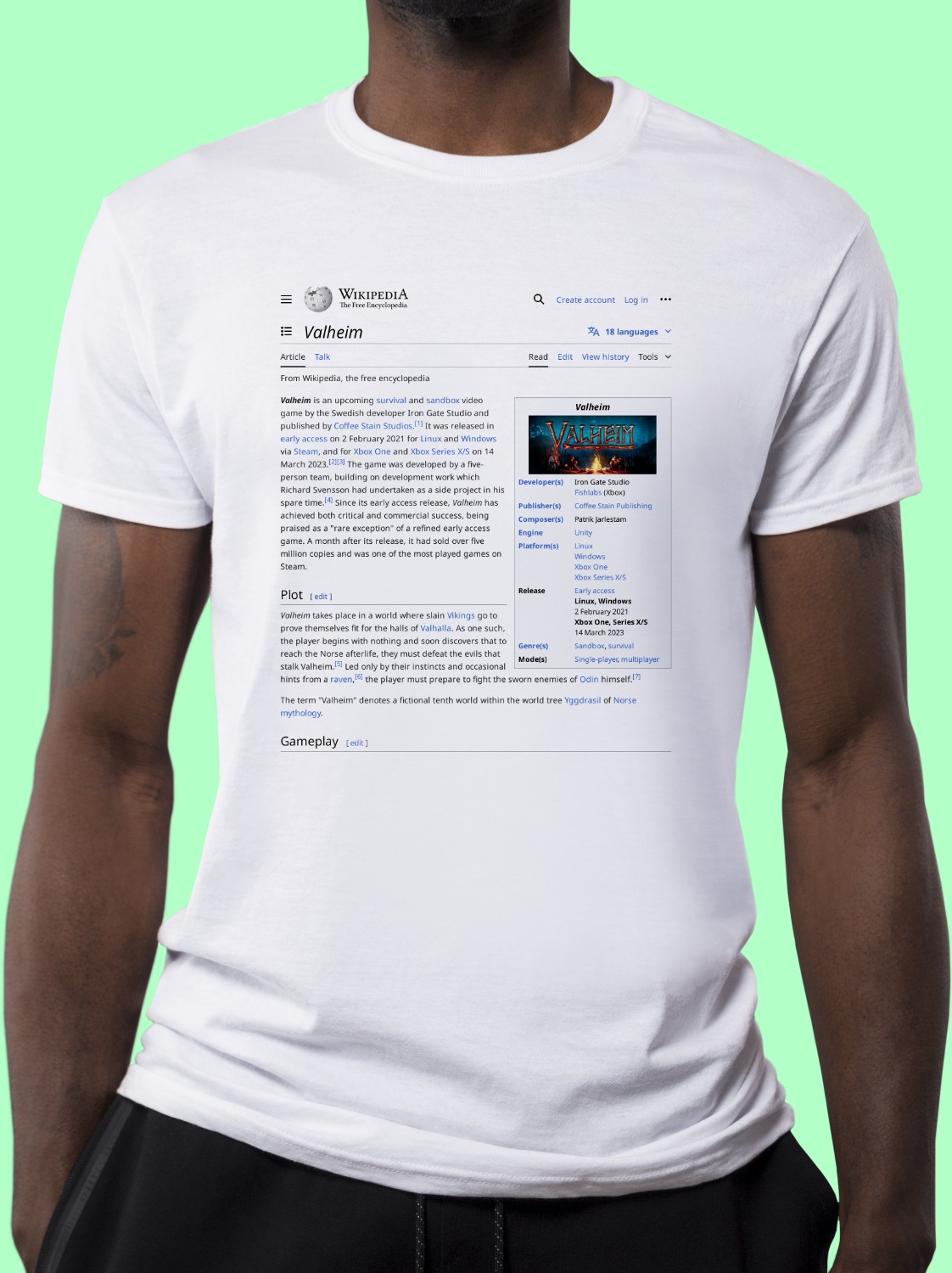 Valheim Wikipedia Shirt