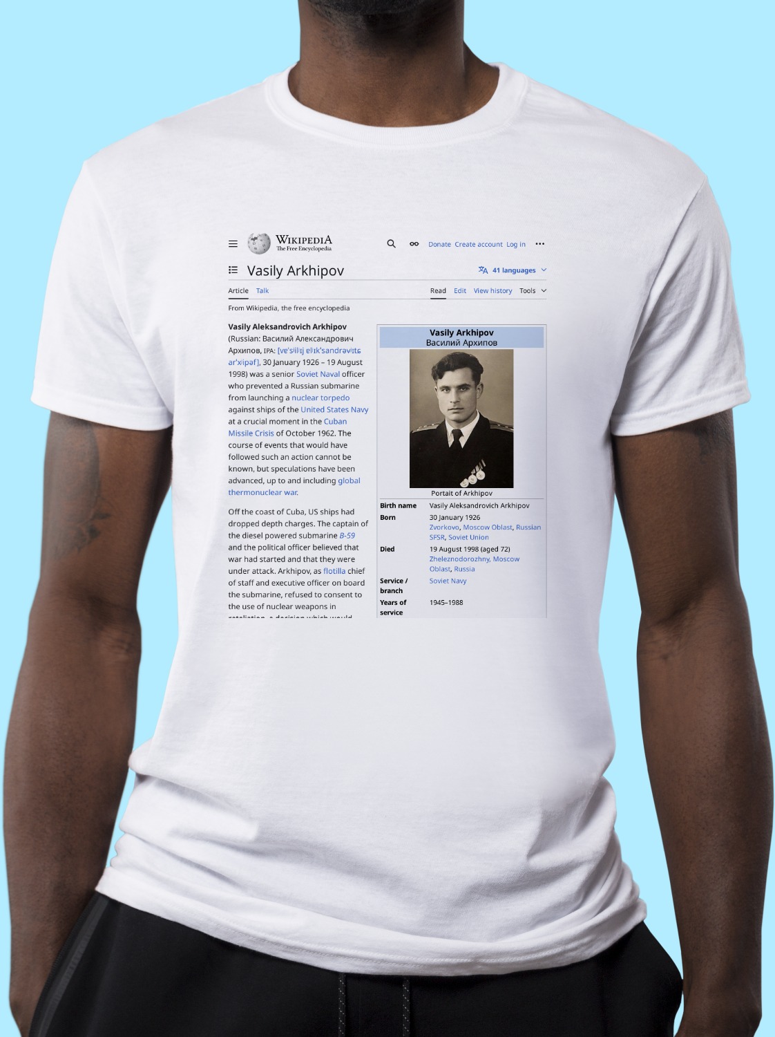 Vasily_Arkhipov_(vice_admiral) Wikipedia Shirt