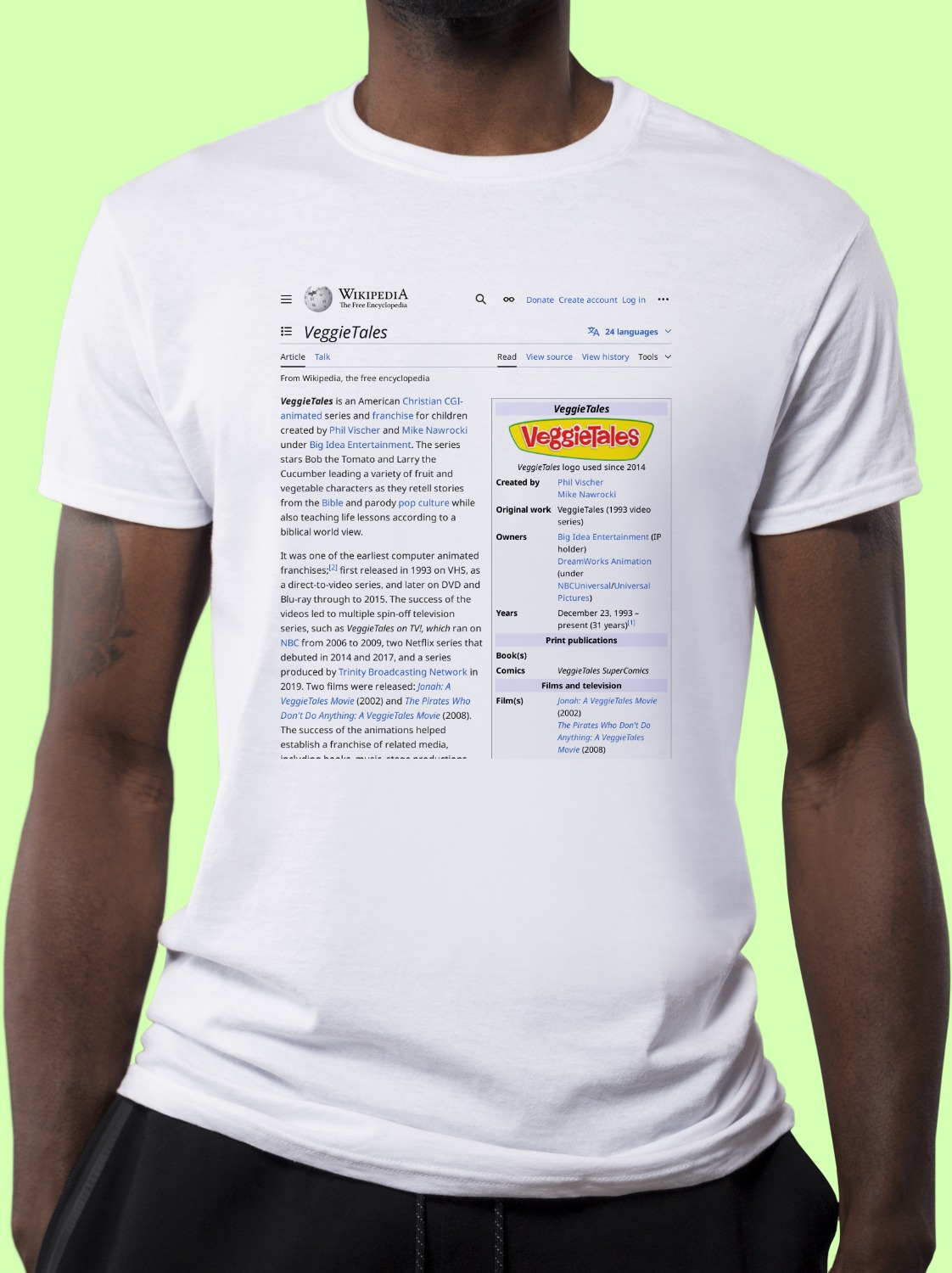 VeggieTales Wikipedia Shirt