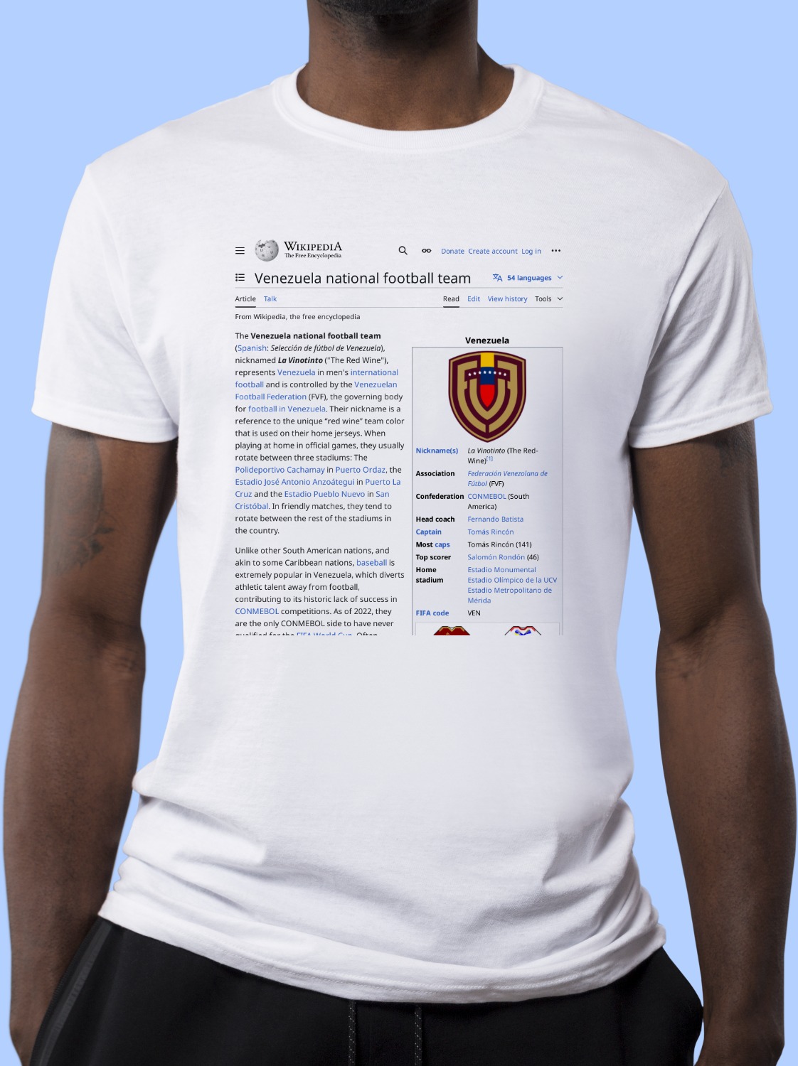 Venezuela_national_football_team Wikipedia Shirt