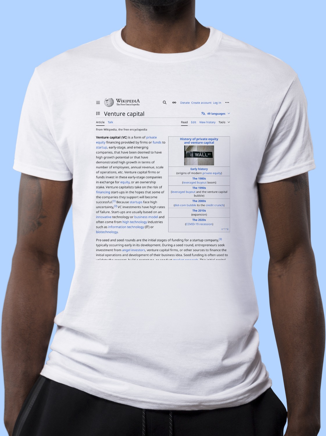 Venture_capital Wikipedia Shirt