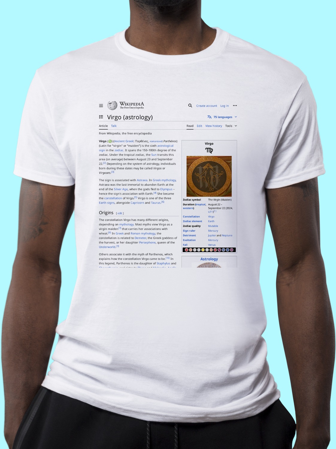 Virgo_(astrology) Wikipedia Shirt