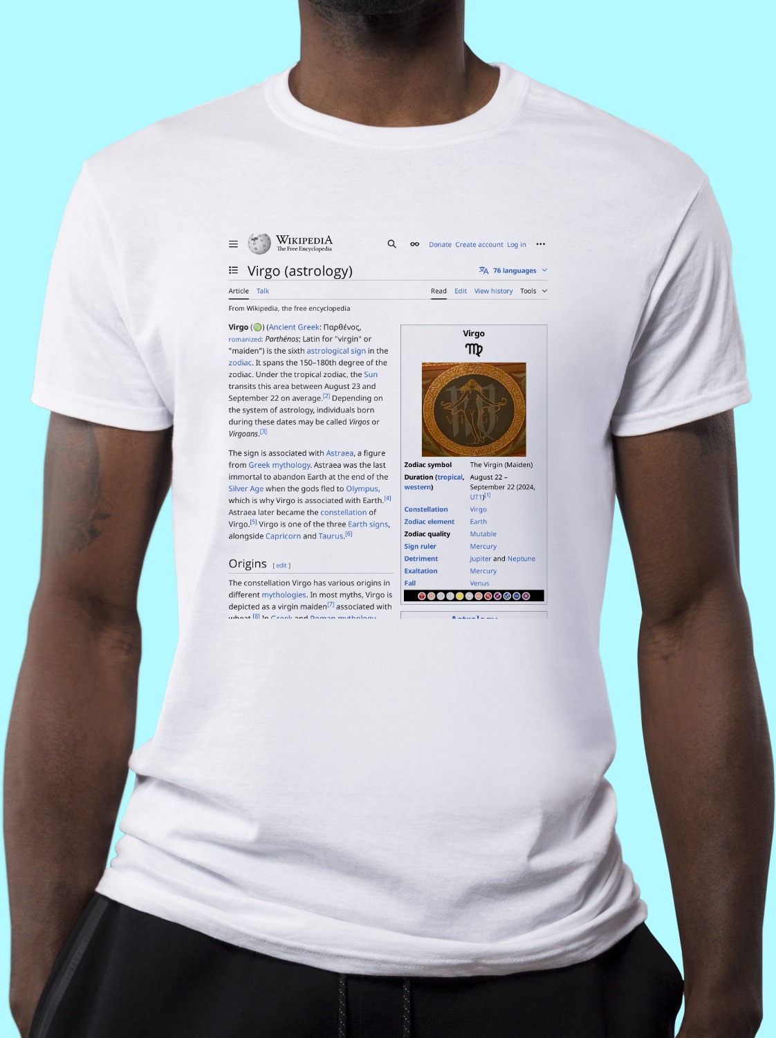 Virgo_(astrology) Wikipedia Shirt