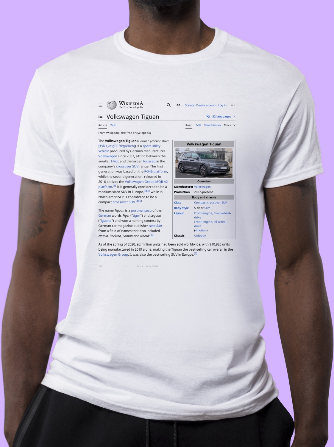 Volkswagen_Tiguan Wikipedia Shirt