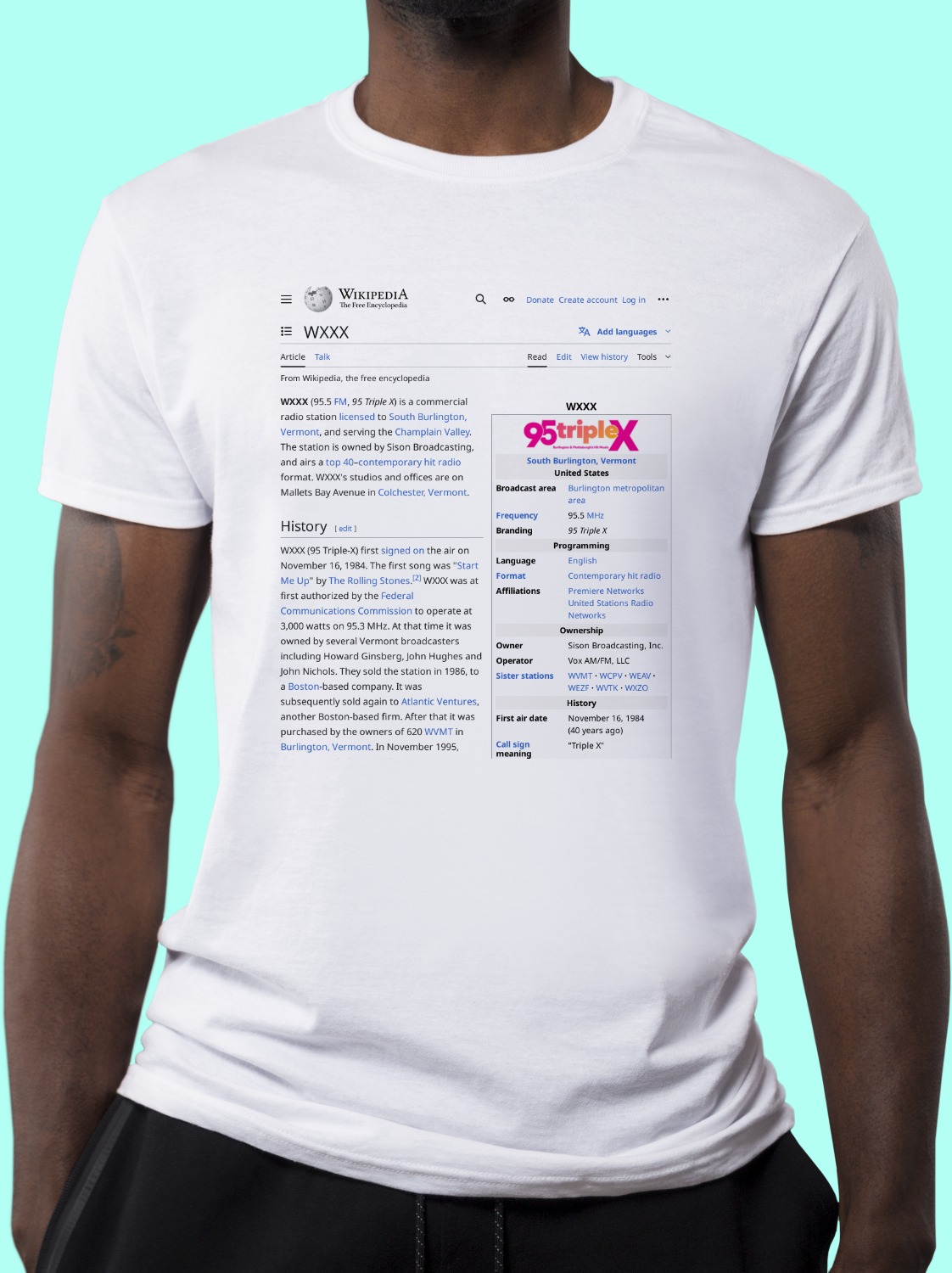 WXXX Wikipedia Shirt
