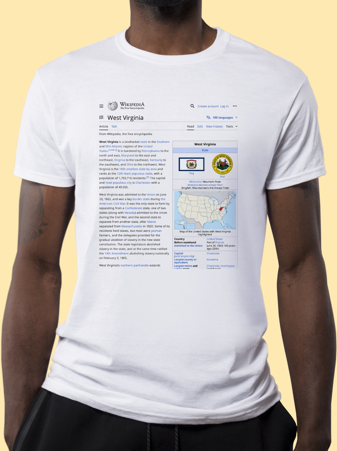 West_Virginia Wikipedia Shirt