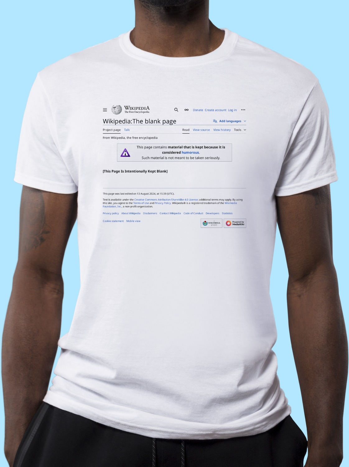 Wikipedia:The_blank_page Wikipedia Shirt