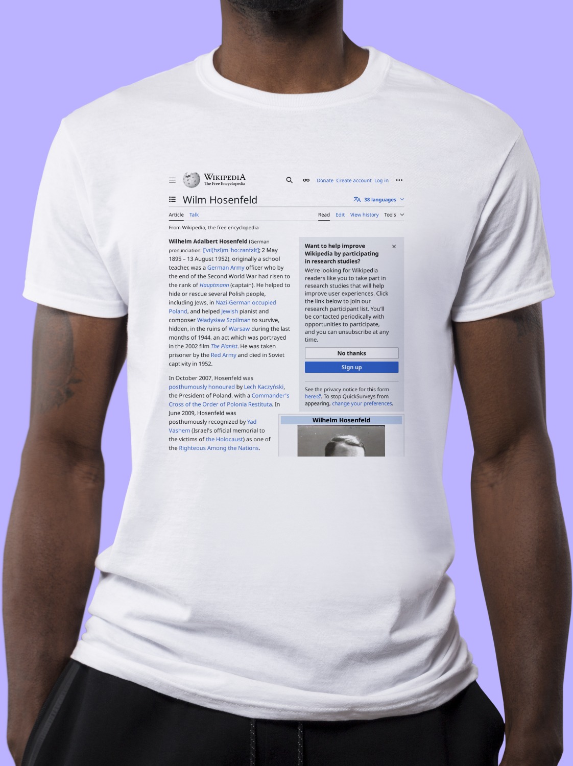 Wilm_Hosenfeld Wikipedia Shirt