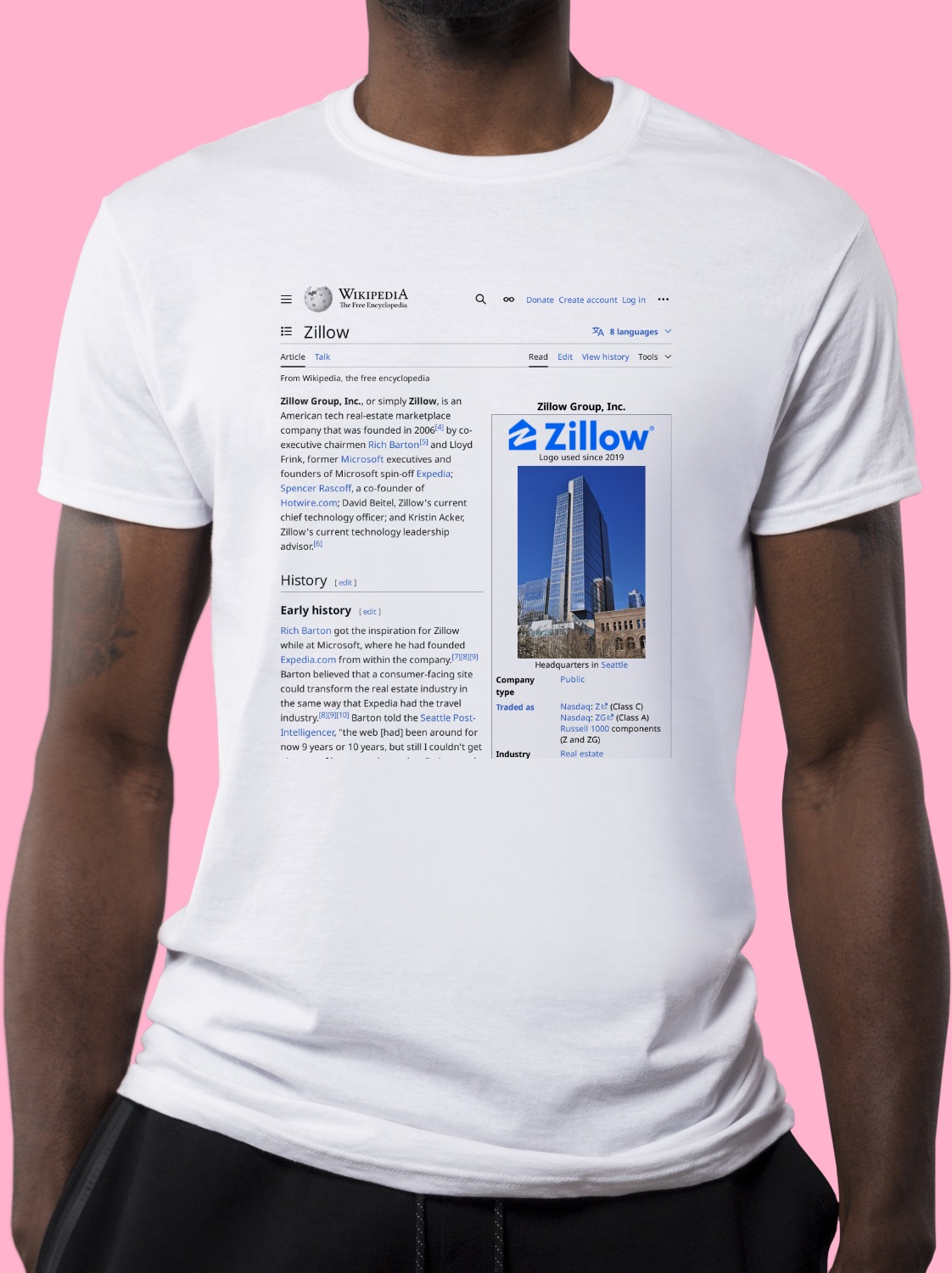 Zillow Wikipedia Shirt