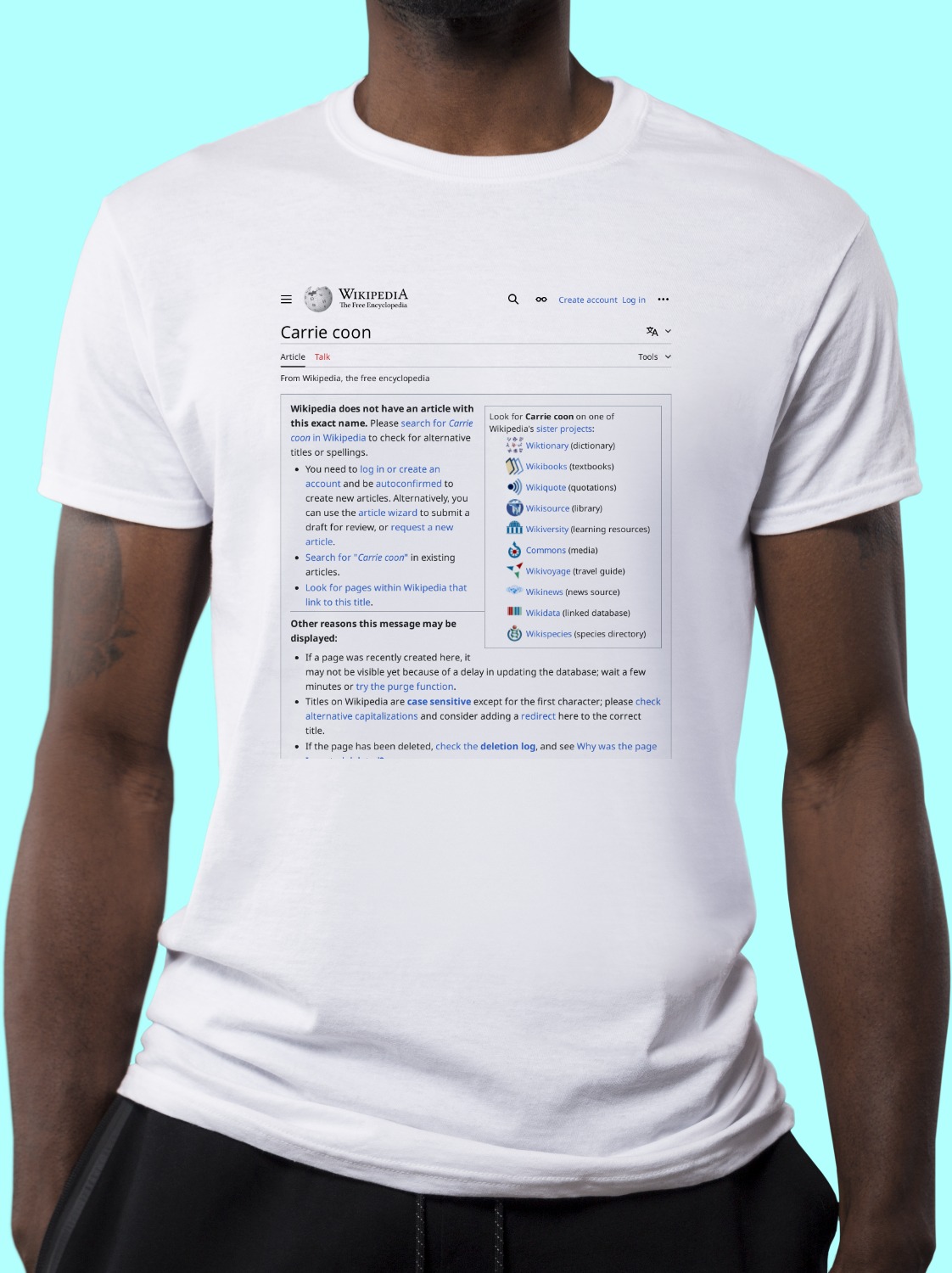 carrie_coon Wikipedia Shirt