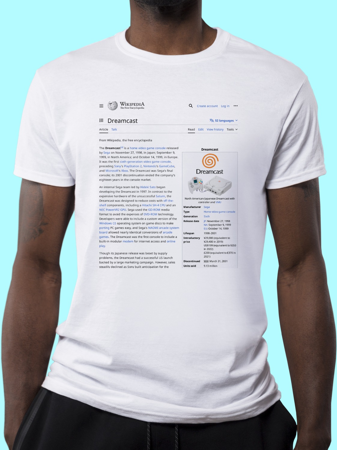 dreamcast Wikipedia Shirt
