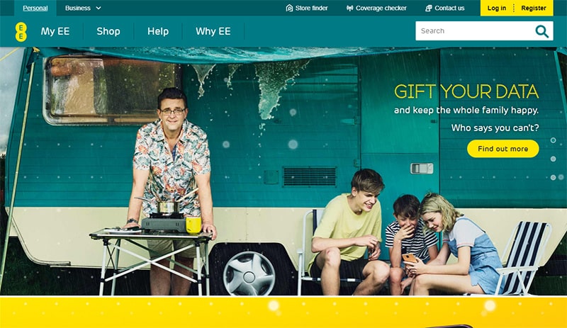 Winnie in EE advertisement